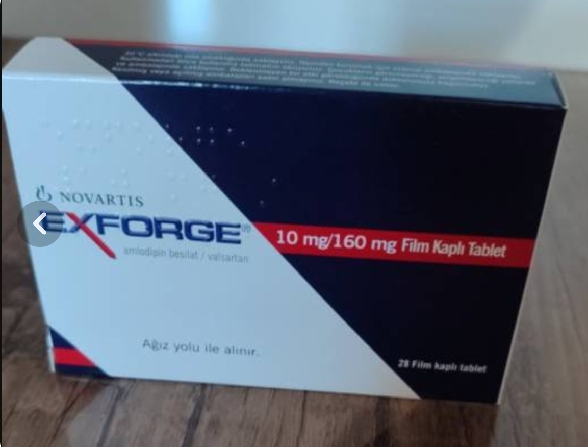 قرص اکسفورج 5/160 میلی گرم EXFORGE Tablet 5/160 mg مشخصات